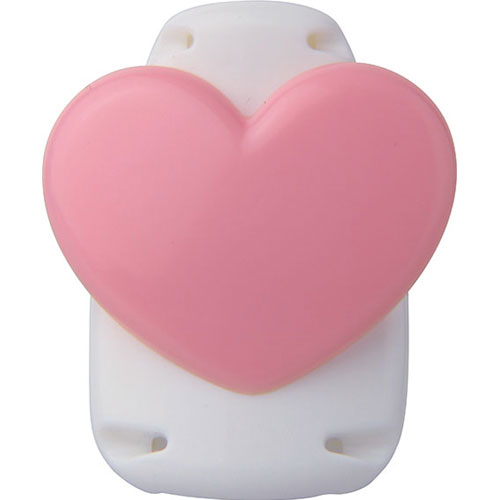 ソニック キッズクリップ ハート 服に穴が開かない名札留め ピンク