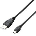 【送料無料】ポスト投函 エレコム ELECOM [1.0m]エコUSB2.0ケーブル（A-miniBタイプ） U2C-JM10BK