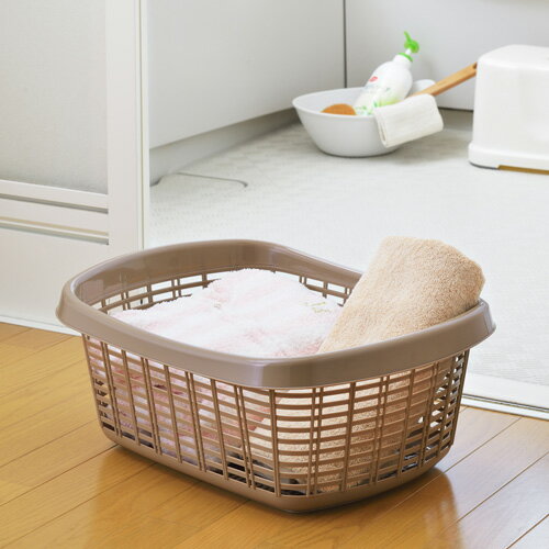 脱衣カゴ おしゃれ お風呂 脱衣所 ブラウン ヨシカワ