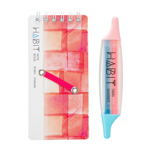 ナカバヤシ HABIT マーカー&ノート B7スリム ピンク NW-SB702-2