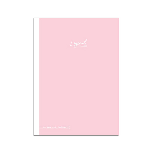 ナカバヤシ スイングロジカルカラーノート ピンク セミB5 B罫 30枚 NB504B-P-1