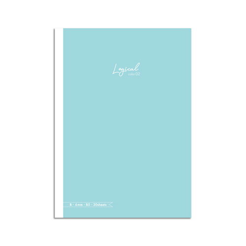 ナカバヤシ スイングロジカルカラーノート ブルー セミB5 B罫 30枚 NB504B-B-2