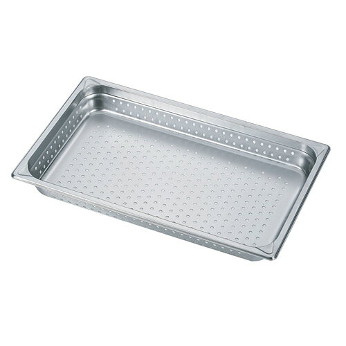 HG 18-8 ホテルパン 穴明 1/1 40mm 7001PF