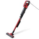 アイリスオーヤマ 極細軽量 スティッククリーナー ワイドタービンヘッド レッド IC-SBA6-R(2)