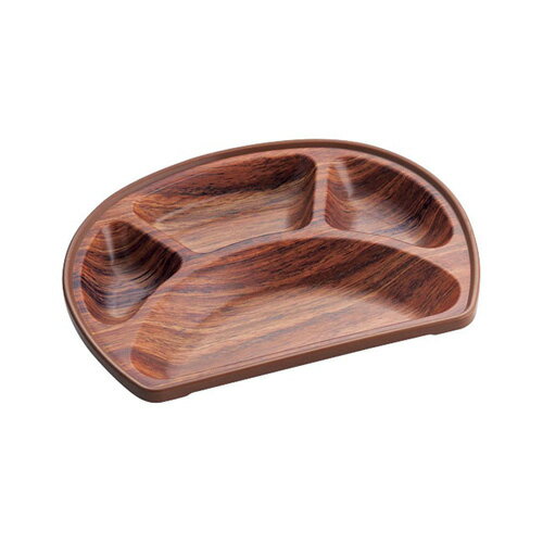 アヅミ産業 ポリプロピレン ランチプレート マホガニー
