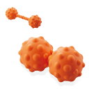 マッサージボール ストレッチボール 伸びる 凸タイプ ハード 直径6cm球 筋膜リリース 耐荷重80kg オレンジ エクリアスポーツ HCK-PBTRHDR