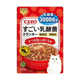 いなば CIAO すごい乳酸菌クランキー かつお節入り まぐろ味 200g