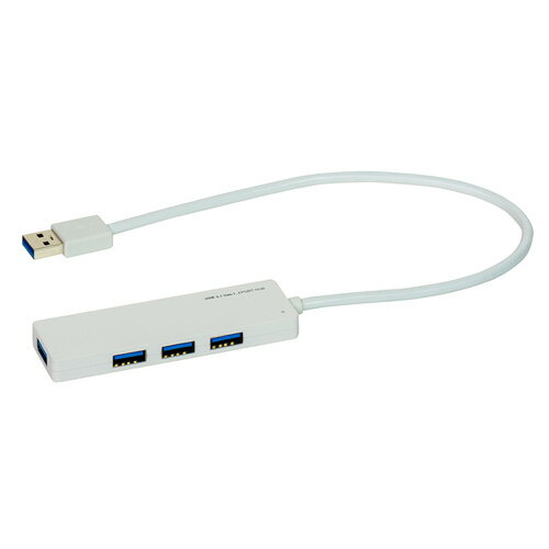 ナカバヤシ Digio2 USB3.1 Type-A 4ポートハブ ホワイト UH-3184W