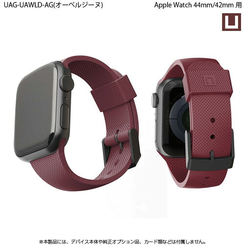 monoのURBAN ARMOR GEAR社製 「U by UAG」 DOT オーベルジーヌ Apple Watch 44/42mm用バンド UAG-UAWLD-AG 日本正規代理店品｜アングル3