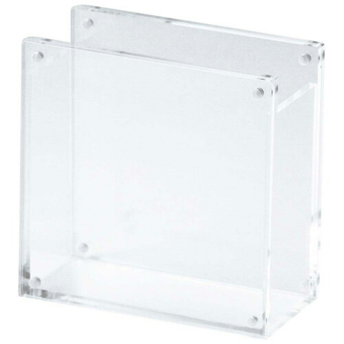 アクリル POPホルダー付ナプキンスタンド S 100×49×H100 746399