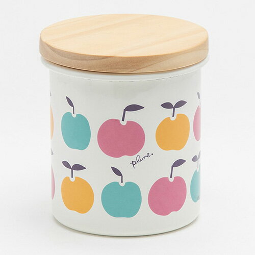 Plune. ホーローキャニスター WT りんごたち CA-303☆★