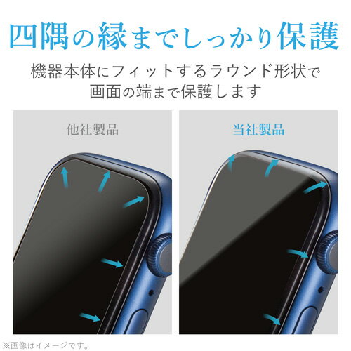 ポスト投函 エレコム ELECOM アップルウォッチ AppleWatch フィルム SE 6 5 4 （44mm） フルカバー 耐衝撃 光沢 2枚入 指紋防止 AW-20MFLAPKRG