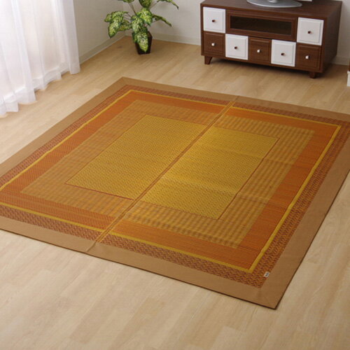 メーカー直送 イケヒコ ラグ 国産 い草 ラグ カーペット ランクス ベージュ 約176×230cm 畳 たたみ