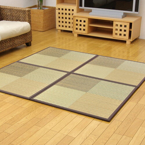 メーカー直送 イケヒコ 置き畳 ユニット畳 ニール ブラウン 82×82×1.7cm 9枚1セット 軽量タイプ 畳 たたみ