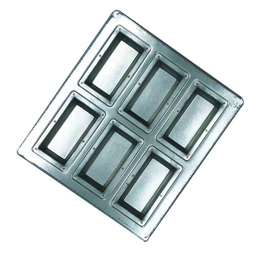 シリコン加工 フィナンシェ型 天板 6ヶ取 フラット仕上げ