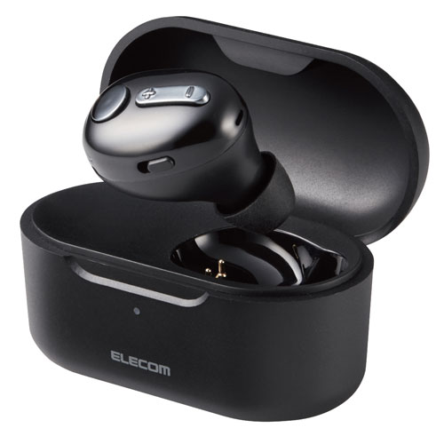 【送料無料】エレコム ELECOM Bluetoothヘッドセット 片耳 左右対応 小型 充電ケース付き MEMSマイク 通話可能 音量ボタン付き web会議 ブラック LBT-HSC32MPBK