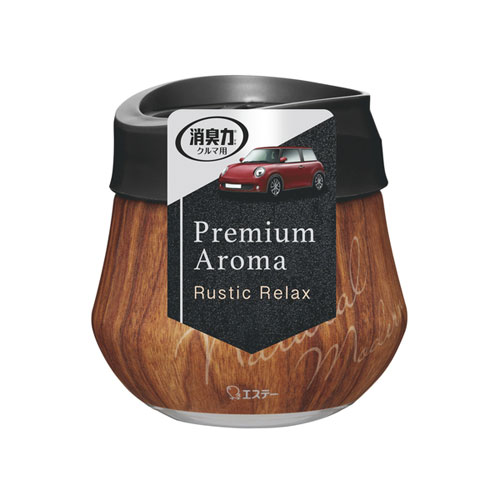 エステー クルマの消臭力 Premium Aroma 車用 消臭芳香剤 ゲルタイプ ラスティックリラックス 90g