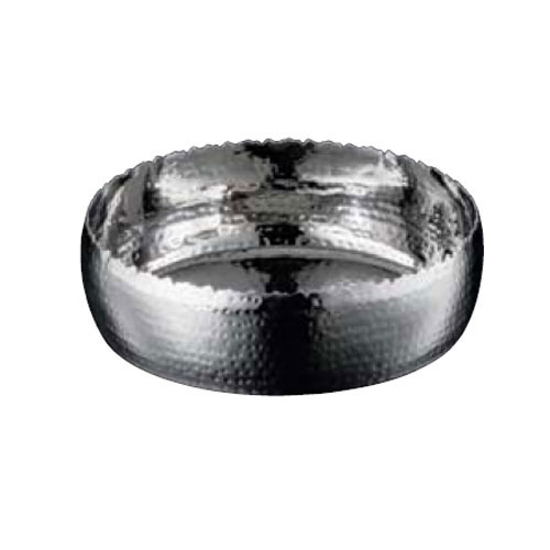 ヤマコー ステンレス槌目 浅型盛鉢 大