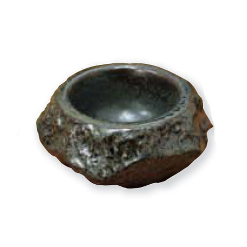 ヤマコー 陶器 岩石薬味入れ フタなし 青