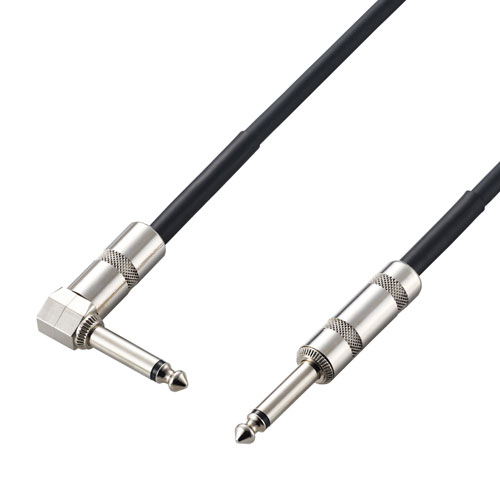 ポスト投函 エレコム ELECOM アナログケーブル シールドケーブル φ6.3（L字）-φ6.3 3m 楽器用 黒 DH-SHL30BK