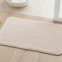 イケヒコ バスマット 速乾 吸水性抜群 タオル地風 さらっと 約50×75cm アイボリー(3)