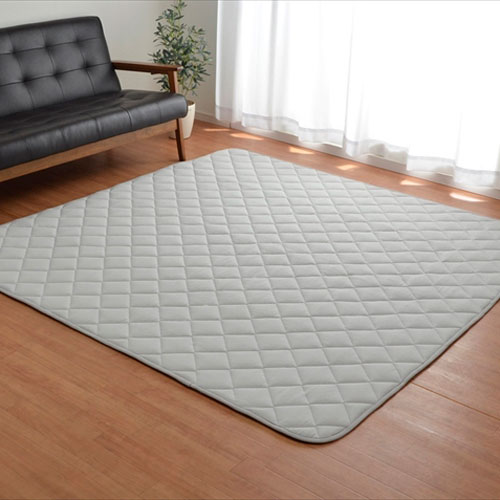 メーカー直送 イケヒコ こたつ敷き布団 キルトラグ ラグ カーペット3畳 先染め グレー 約190×260cm ホットカーペット対応 メーカー直送 イケヒコ こたつ敷き布団 キルトラグ ラグ カーペット3畳 先染め グレー 約190×260cm ホットカーペット対応