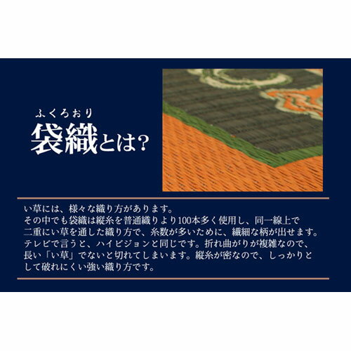 メーカー直送 イケヒコ 純国産 袋五重織い草マット 華紋草 約88×150cm [2]