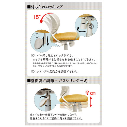 コイズミファニテック la fan ラファン コーディネート回転チェア オレンジ KWC-221OR [2]