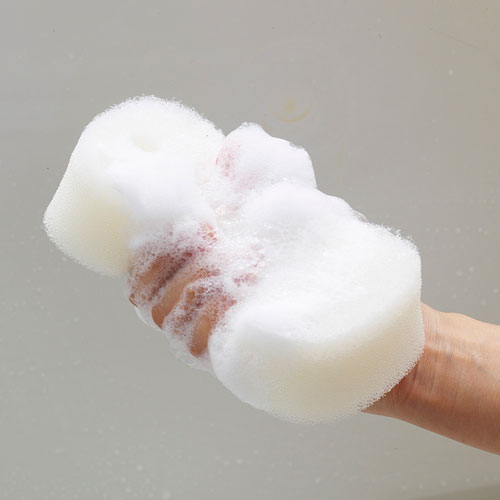 マーナ お風呂のスポンジ ダブル ホワイト W604W