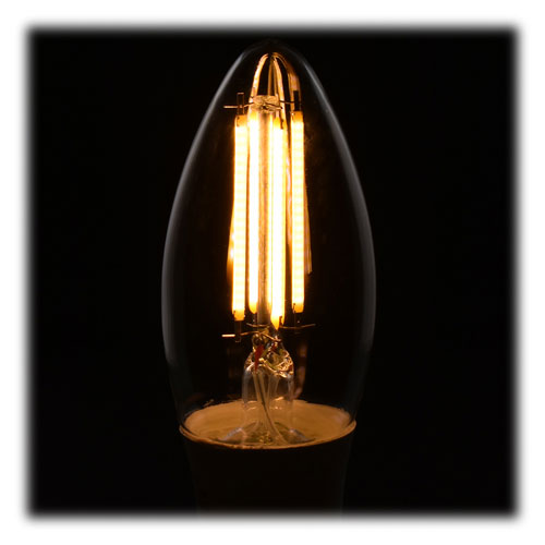 オーム電機 LEDフィラメント電球 シャンデリア球 E12 40形相当 電球色 LDC3L-E12 C6 [3]