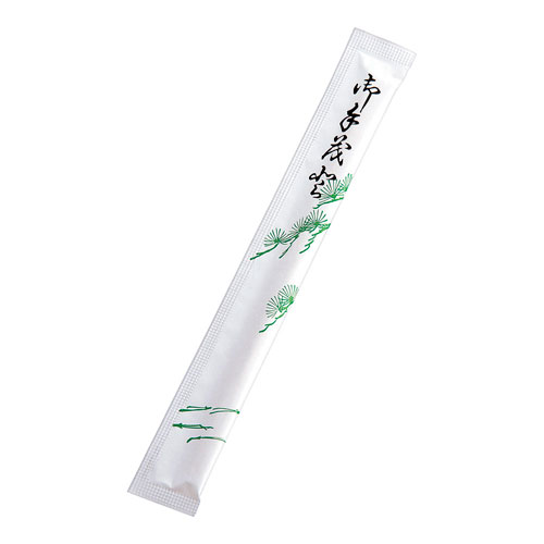 原田 白楊8寸紙完封箸 松葉柄 楊枝入 4000膳入