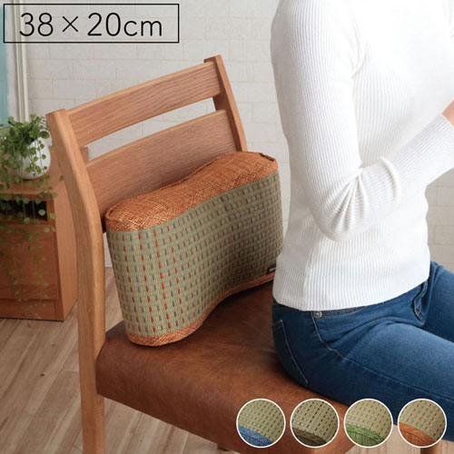 【送料無料】メーカー直送 イケヒコ クッション くつろぎ リラックス い草 抗菌防臭 消臭 シンプル 小林製薬コバガード使用 約38×20cm ブラウン [2]