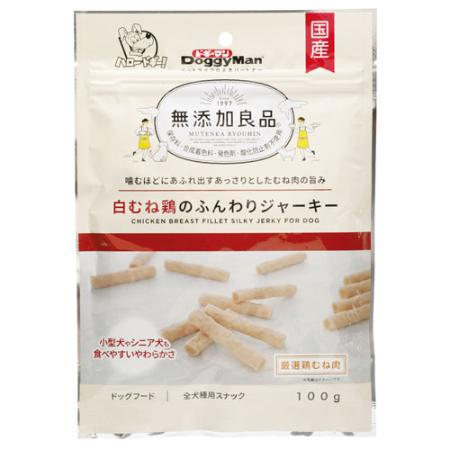 Chicken Meat - ドギーマンハヤシ ドギーマン 無添加良品 白むね鶏のふんわりジャーキー 100g