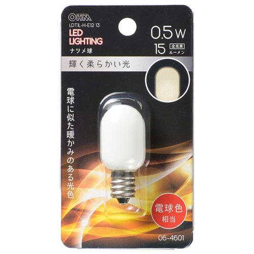 乐天商城 - オーム電機 LEDナツメ球装飾用 T20/E12/0.5W/15lm 電球色 LDT1L-H-E12 13