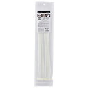 オーム電機 結束バンド ロックタイ 300mm 白 10本入 LT-300W10WH
