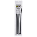 オーム電機 結束バンド ロックタイ 300mm 耐候 黒 10本入 LT-300W10BK