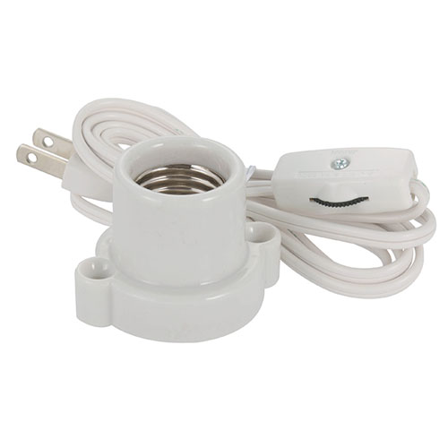 オーム電機 コード付レセップ スイッチ付 E26白 HS-L2615SZR/Wのサムネイル