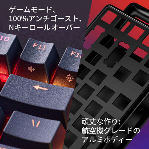 HyperX Alloy Origins Core RGB PBTメカニカルゲーミングキーボード テンキーレス HyperX赤軸 日本語配列 639N7AA#ABJ