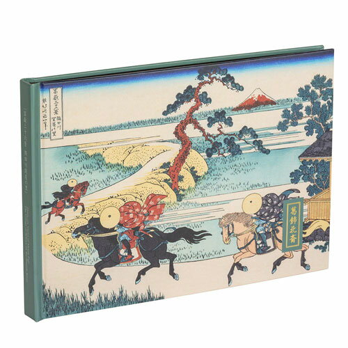 ナカバヤシ 浮世絵アルバム ブック式 A5 100年台紙 葛飾北斎 錆緑 A-A5H-150-2