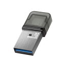 yz|Xg GR ELECOM USB 32GB USB3.2 Gen1/3.1 Gen1/3.0/2.0 Type-C/USB A 200MB/s Windows 11 Mac Android iPad Vo[ MF-CAU32032GSV