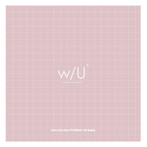 ナカバヤシ w/U watashi no sobani ノート付箋 スクエア シェルピンク WU-FSTN-S-P