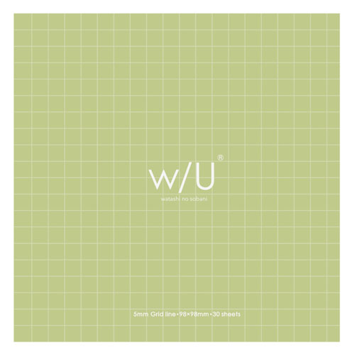 ナカバヤシ w/U watashi no sobani ノート付箋 スクエア ピスタチオグリーン WU-FSTN-S-G