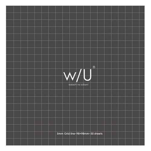 ナカバヤシ w/U watashi no sobani ノート付箋 スクエア スモーキーブラック WU-FSTN-S-D