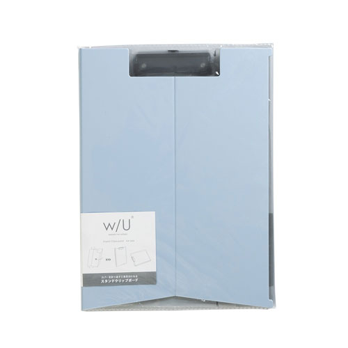 ナカバヤシ w/U watashi no sobani スタンドクリップボード A4E パウダーブルー WU-QB-STA4E-B