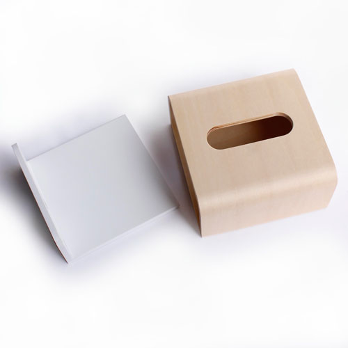 ヤマト工芸 half slide in ハーフスライドイン ハーフティッシュケース シナ ナチュラル YK17-009 ティッシュケース ハーフサイズ 木製 ウッド 北欧 日本製 [2]