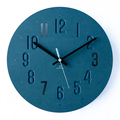 Alessi - ヤマト工芸 MAT CLOCK マットクロック 掛け時計 ブルー YK20-101 時計 壁時計 壁掛け時計 壁掛け インテリア 木製 ウッド 木 MDF ナチュラル モダン 日本製