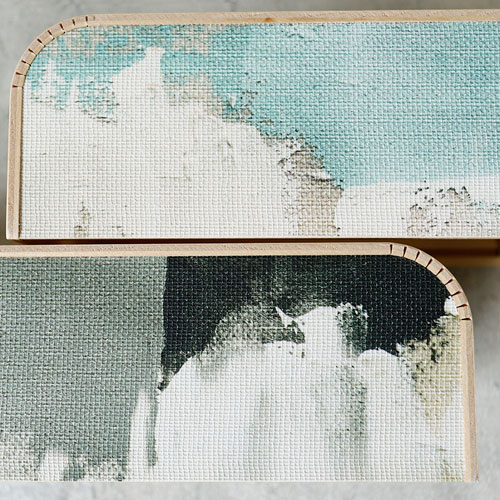 ヤマト工芸 painting tissue ペインティングティッシュ ティッシュケース ペールブルーグリーン YK22-002 ティッシュボックス 木製 ペイント ナチュラル 日本製 [3]