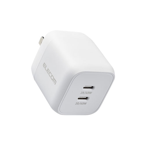 【送料無料】エレコム ELECOM USB Type-C 充電器 PD PPS対応 出力 45W タイプC ×2 MacBook Air iPad iPhone Android Nintendo Switch 等対応 ホワイト MPA-ACCP4245WH