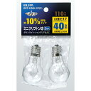 エルパ ELPA ミニクリプトン球 36W 2個 クリア GKP-H36H-2P(C)