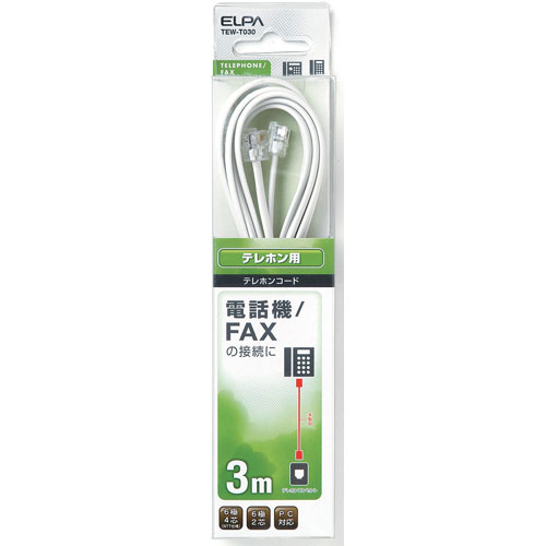 ����� ELPA �ƥ�ۥ󥳡��� 6��2/4�� 3m TEW-T030